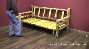 log futon rustic log sleeper sofa