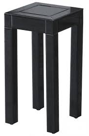 black mirrored glass pedestal table