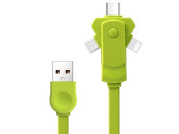 3in1 Rotation Adapter Usb Charger Cable Lightning Micro Usb Type C Usb3 1 For Iphone 7 6 5 Samsung Lg Xiaomi Huawei Android Phones And Tablets Green Newegg Com