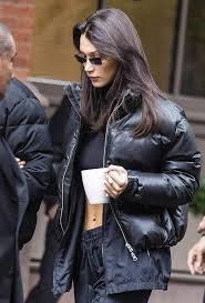 Bella Hadid Leather Jacket Street Style