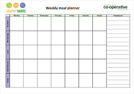 Meal Planner Channel Islands Co Operative