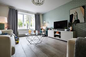 'the flooring plays a key role in setting the tone in every space, but particularly smaller rooms, so choosing the right style is a must,' sarah escott, amtico design manager tells house beautiful uk. Blue Living Room Ideas Taylor Wimpey