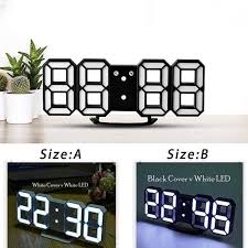 3d Led Wall Clock Modern Digital Alarm