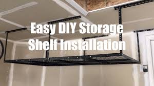 easy diy overhead storage shelf