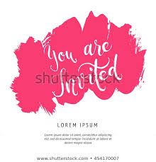 You Invited Party Invitation Card Vector Stock Vector Royalty Free