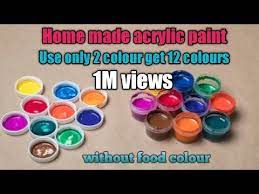 homemade 12 color acrylic paint by