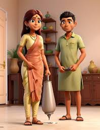 premium photo cartoon bengali couple