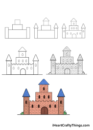 castle drawing how to draw a castle