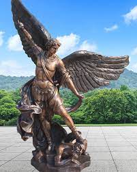 bronze st michael the archangel statue