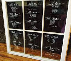 Wedding Seating Chart On Old Vintage Wooden Windows Rustic