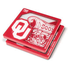 Youthefan 8499481 Ncaa Oklahoma Sooners 3d Logo Series Coasters
