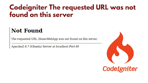 codeigniter the requested url was not