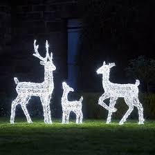 Don't limit your decorating to just the mantel and tree, spread the good cheer to your front porch and yard too! Acrylic Light Up Reindeer Family Lights4fun Co Uk