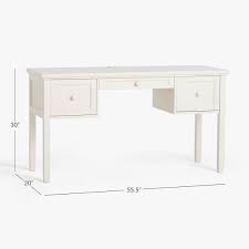 A floating desk that attaches to the wall, taking up less space in your room but still giving you ample space on top *and* two drawers. Beadboard Smart Small Space Storage Desk Pottery Barn Teen