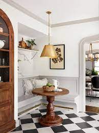 white checd floors decor ideas