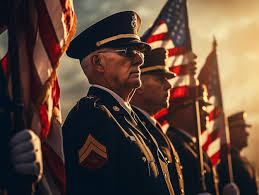 veterans saluting the american flag