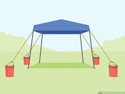 3 ways to tie down a canopy tent wikihow