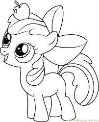 I put together a list of free printable coloring pages. Apple Bloom Coloring Page For Kids Free My Little Pony Friendship Is Magic Printable Coloring Pages Online For Kids Coloringpages101 Com Coloring Pages For Kids