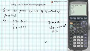 Solve System Of Equations Graphing