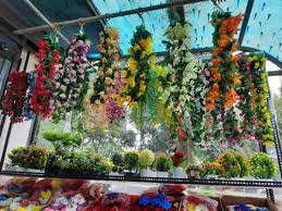 decorative artificial flowers in