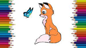fox cartoon drawing easy