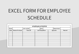 employee schedule excel template