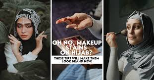 avoid makeup stains on hijab easily