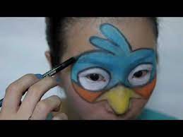 blue angry bird makeup you
