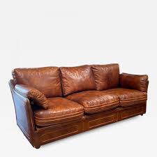 mid century modern italian leather sofa