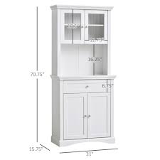 It provides an ample amount of storage space without taking up too much room, so it's perfect for those of you who don't have a particularly large kitchen. Homcom Traditional Freestanding Kitchen Pantry Cabinet Cupboard With Doors Adjustable Shelving Walmart Com Walmart Com
