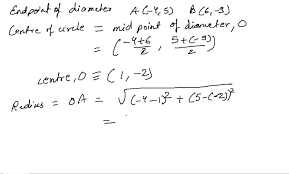 Endpoints Of A Diameter Of A Circle