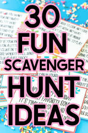 scavenger hunt ideas free printables