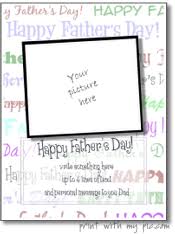 Printable Fathers Day Picture Frames Fathers Day Card Templates