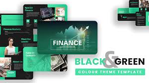 green theme finance powerpoint template