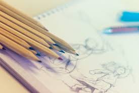 coloured pencils sketch art royalty