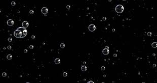 3d Animation Of Bubbles Moving And Floating On A Black Background
