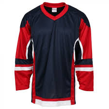 stadium youth hockey jersey in navy red white size large x large