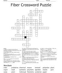 fiber crossword puzzle wordmint