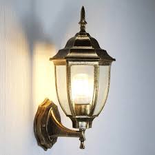 antique brass lantern sconce light