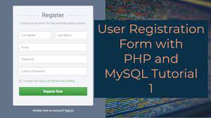 user registration form with php and