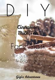 diy cinnamon milk tea face mask for