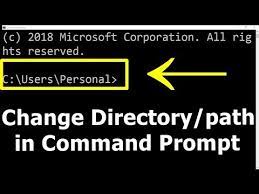 change directory path in cmd windows 10
