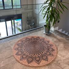 namatt handmade round plush rug