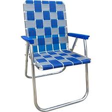Aluminum webbed folding lawn chair yellow/ white webbing. Dpwttht Lawn Chair Usa Folding Aluminum Webbing Chair Tailgating Blue Silver