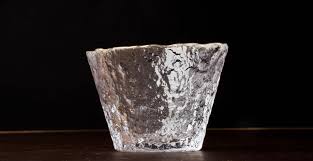 rippling ice glass cup