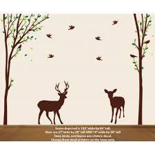 nature tree decal with deer wall stickers