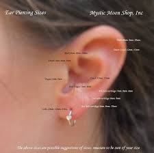 Sizing Chart For Tiny Hoop Earrings Colorado Springs