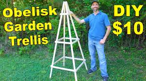 how to make a obelisk garden trellis