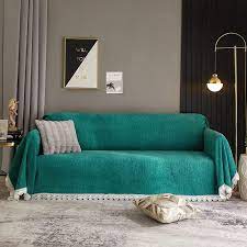dark green sectional couch covers thick