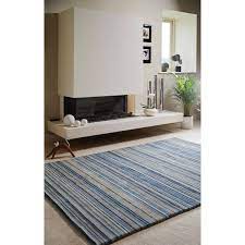 ombre stripe patterned rug in 100 wool